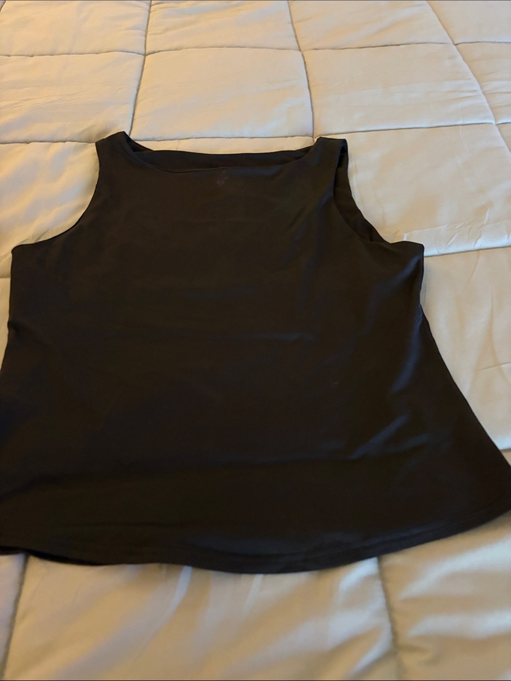 New York & Company Black Sleeveless Boatneck Tank Top